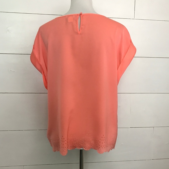 J. Crew Silk Laser Cut Top - Picture 2 of 3